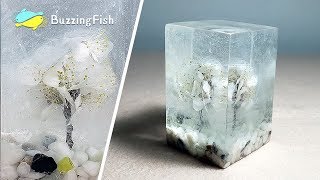 How to make Dried Flowers and Resin Paperweight  Resin ART 🌼 [upl. by Latham]