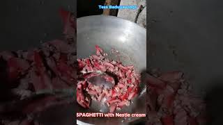 Simpleng Luto Spaghetti With Nestlé cream spaghettinestlecreamtessbaduyavlogs [upl. by Aveer]