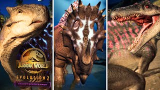 Secret Species Pack 🦖 ALL DINOSAURS  Jurassic World Evolution 2 4K [upl. by Ajup445]