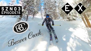 skiing the STONE CREEK CHUTES at BEAVER CREEK  vanlife colorado [upl. by Enenstein]