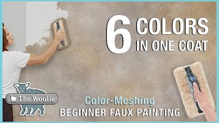 How To Faux Paint ColorMeshing Technique DIY HOMEIMPROVEMENT FAUXPAINTING THEHOMEDEPOT Woolie [upl. by Hairahcez]