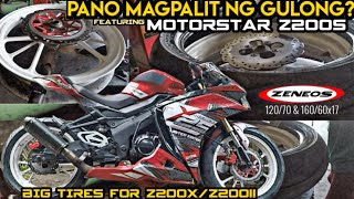 How to replace Motorcycle Tires ft Motorstar Z200SZ200XZ200ii  Big Tires for Sportsbike [upl. by Herman150]