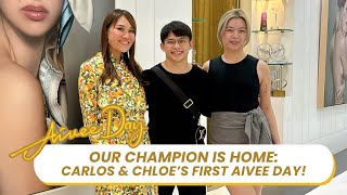 Our Champion is HOME Carlos amp Chloe’s First Aivee Day [upl. by Demona940]