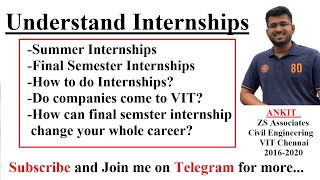 INTERNSHIPS explained  VIT Chennai amp Vellore [upl. by Bridwell]