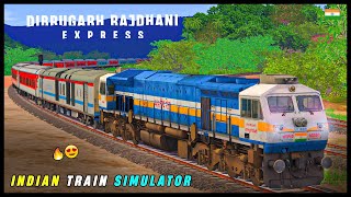 Siliguri WDP4D with Dibrugarh Rajdhani Express in Indian Train Simulator  NFR Route  Railworks 🔥 [upl. by Hcardahs]