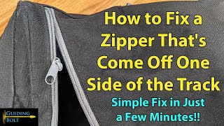 How to Fix a Zipper Thats Come Off One Side of the Track [upl. by Sivla864]