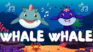 WHALE WHALE  Fun SingAlong Animated Cartoon Song for Kids  JBBearz [upl. by Enirehtakyram625]