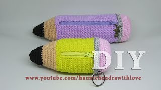 Crochet  Tutorial Merajut Tempat Pensil  Pencil Case [upl. by Lunt606]