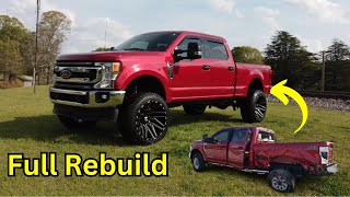 REBUILDING A WRECKED 2021 F250 SUPERDUTY IN 25 MINS [upl. by Angeli]