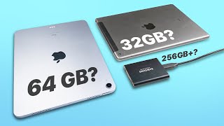 iPad Storage  How Much Do You REALLY Need 32 vs 64 vs 128GB [upl. by Ynavoj]