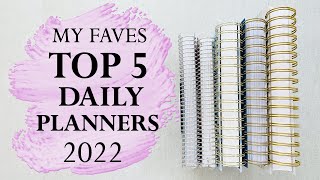 MY TOP 5 DAILY PLANNERS for 2022 [upl. by Elwin]