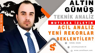 ACİL ANALİZ  ALTIN VE GÜMÜŞ ANALİZİ YENİ REKORLAR BEKLENTİLER [upl. by Nitsur366]