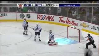 Alex Burrows  OT Goal Vs Chicago Game 7  2011 Playoffs  HD [upl. by Asi]