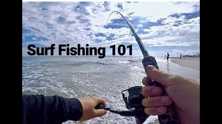 Beach Fishing Tutorial  Surf Fishing the Easiest Way Tips and 101 [upl. by Lleryd]