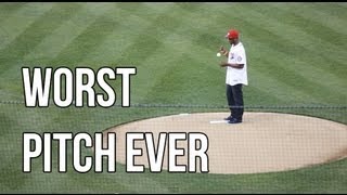 John Wall Throws The Worst First Pitch at Orioles vs Nationals Game 61711 [upl. by Aicillyhp]