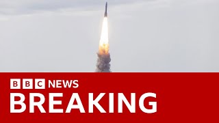 Europes Ariane6 rocket launches  BBC News [upl. by Odnamla]