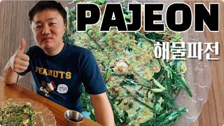 Resep Pajeon Pancake Daun Bawang Ala Korea [upl. by Kotta]