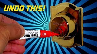 How To Open Deadbolts amp Locks Filled With Super Glue [upl. by Hanny541]