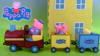 Peppa Pig Train de Papi Pig Grandpa PigsTrain with Sounds [upl. by Hatty]