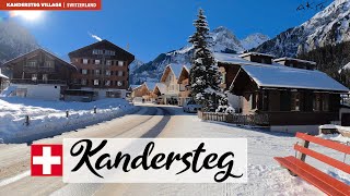 KANDERSTEG Switzerland • Walking Video in Winter • 4K 60fps [upl. by Hsiwhem]