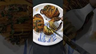 Hasselback Potato Recipes recipe cooking homemade esy simple food [upl. by Mathews]