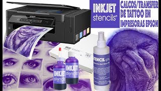 SISTEMA INKJET STENCILS  Tattoo Transfers con IMPRESORAS EPSON  Video Tutorial de Akira Body Art [upl. by Elleb]