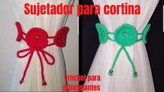 sujetadorcortina crochet principiantes Sujetador para cortinas a crochet para principiantes [upl. by Ynney]