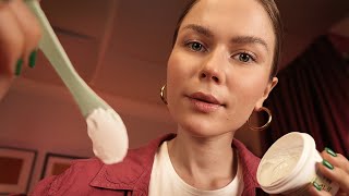 ASMR Most Relaxing Face Spa  Personal Attention quotHeadphones Requiredquot [upl. by Annaihr]