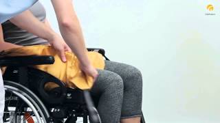 Guldmann Sling Instruction Basic Hammock Sling Onoff in wheelchair [upl. by Aicram]