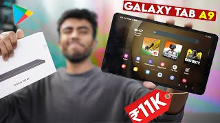 10000rs Samsung Tablet From Amazon 🤩 Gaming at 60FPS⚡️Samsung Galaxy Tab A9 Unbox [upl. by Nyrac155]