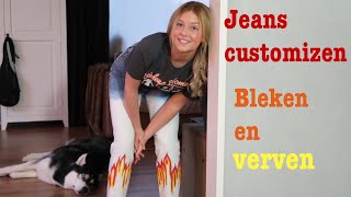 Jeans customizen  bleken en verven [upl. by Akimehs185]