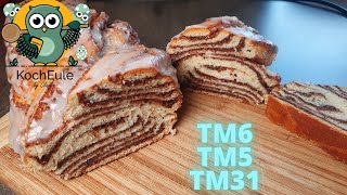 saftiger Nusszopf mit Glasur  Wie backe ich einen Nusszopf  Thermomix TM6 TM5 [upl. by Tikna103]