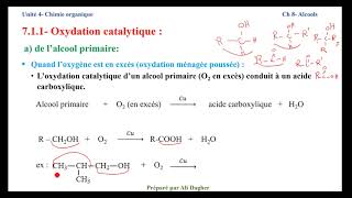 Ch 8 Alcools partie 3 Oxydation catalytique et deshydrogenation catalytique [upl. by Natsyrk]