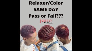 Relaxer amp Color SAME DAY🤔 Beginner Friendly [upl. by Scherle]