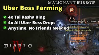 Farm Uber Boss Drops at 4x Rate Anytime wout Friends  Diablo 4 S2 [upl. by Steinberg]