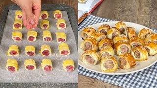 Puff pastry sausage rolls easy and delicious [upl. by Valleau]