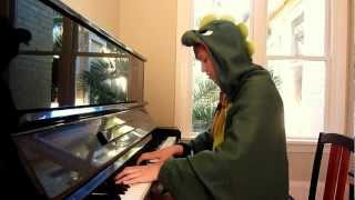 Lara plays the Jurassic Park theme as a dinosaur piano cover [upl. by Acysej]