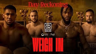 ANTHONY JOSHUA VS OTTO WALLIN amp DEONTAY WILDER VS JOSEPH PARKER WEIGH IN LIVESTREAM [upl. by Gabriel22]