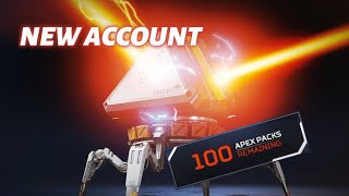 OPENING 100 APEX PACKS ON A NEW ACCOUNT HEIRLOOM [upl. by Jonie]