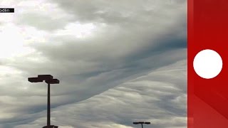 Rare phenomenon Wave clouds ripple over Georgia [upl. by Erund]