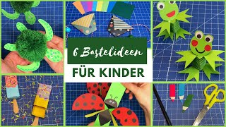 6 Kreative Bastelideen für Kinder gegen Langeweile  FerienSpaß mit Wenigen Materialien 🎨✂️ [upl. by Ilamad398]