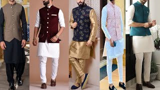 Gents kurta pajama amp waistcoat design 2023waistcoat latest fashion kurtadesigns [upl. by Karlene843]