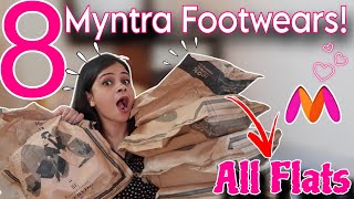 Huge Myntra Footwear Haul ❤️Trending Must Haves Statement flats  50 80 Off  Kamna Sharma [upl. by Odie]