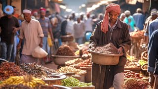 Morocco Walk  Marrakech and old city with big history  4K HDR Walking Tour [upl. by Ecirtemed113]