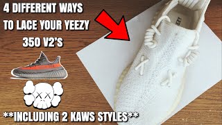 How To Lace YEEZY 350 Factory Knot Deadstock [upl. by Akimrej953]