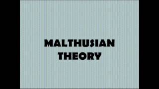 MALTHUSIAN THEORY OF POPULATION  ROBERT MALTHUS  PART 1 [upl. by Sufur439]