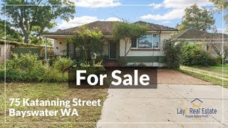 75 Katanning Street Bayswater WA For Sale by Lay2 Real Estate quotWalk Through Videoquot [upl. by Campney404]