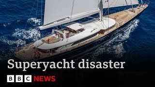 Tech tycoon among six missing as freak storm sinks luxury yacht in seconds  BBC News [upl. by Jariah]