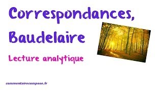 correspondances baudelaire analyse [upl. by Amethyst]