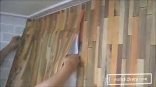 how to hang self adhesive wallpaper on walls by wallstickerycom [upl. by Hertha273]